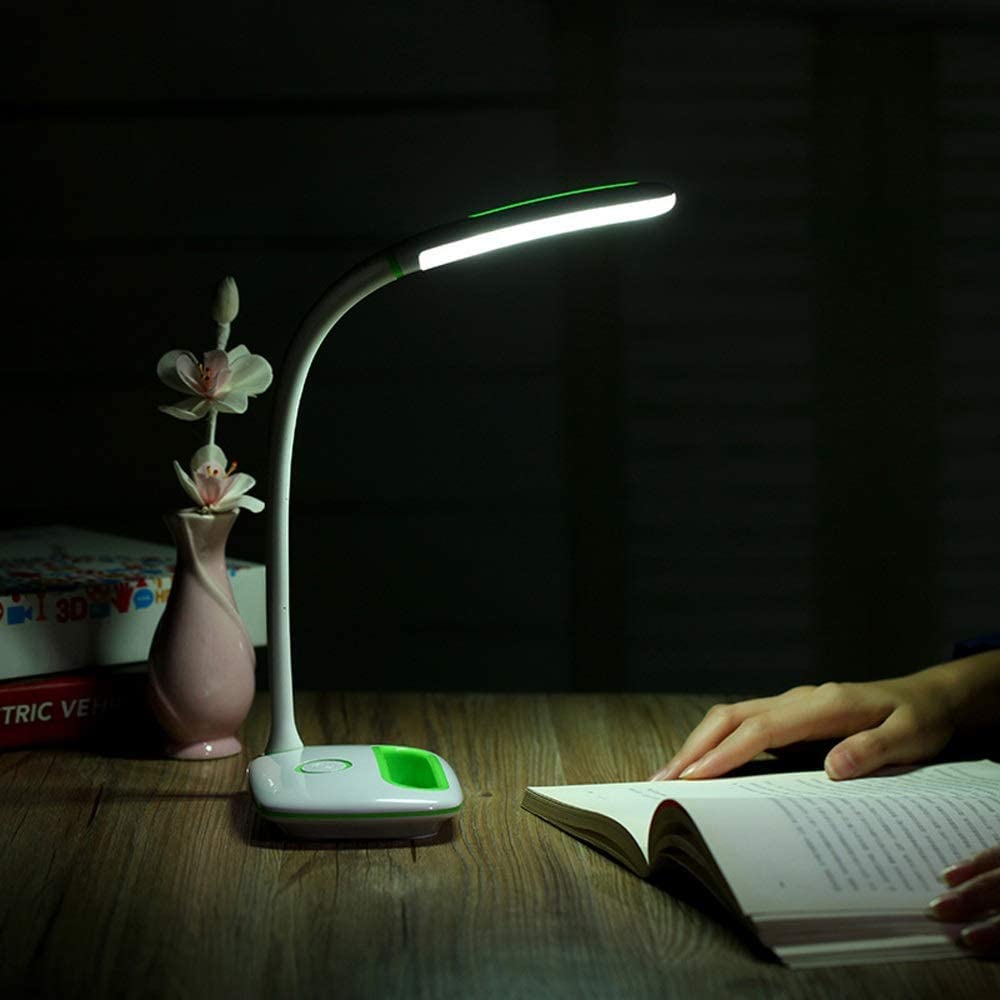Lampada Da Tavolo Lampada Da Lettura Dimmerabile Lampada Da Tavolo Per Protezione Degli Occhi Per Studenti LED A Collo D'oca Con Controllo Del Sensore Tattile Di Ricarica USB Lampada Scrivania Protezi