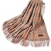 Produktbild JIAJIA Fashion Schals für Frauen Karierten Decke Winter-Schal Cosy Tartan-Verpackungs-Aufmaß-Schal Damen Cape mit Quaste Wärmen,Burgundy