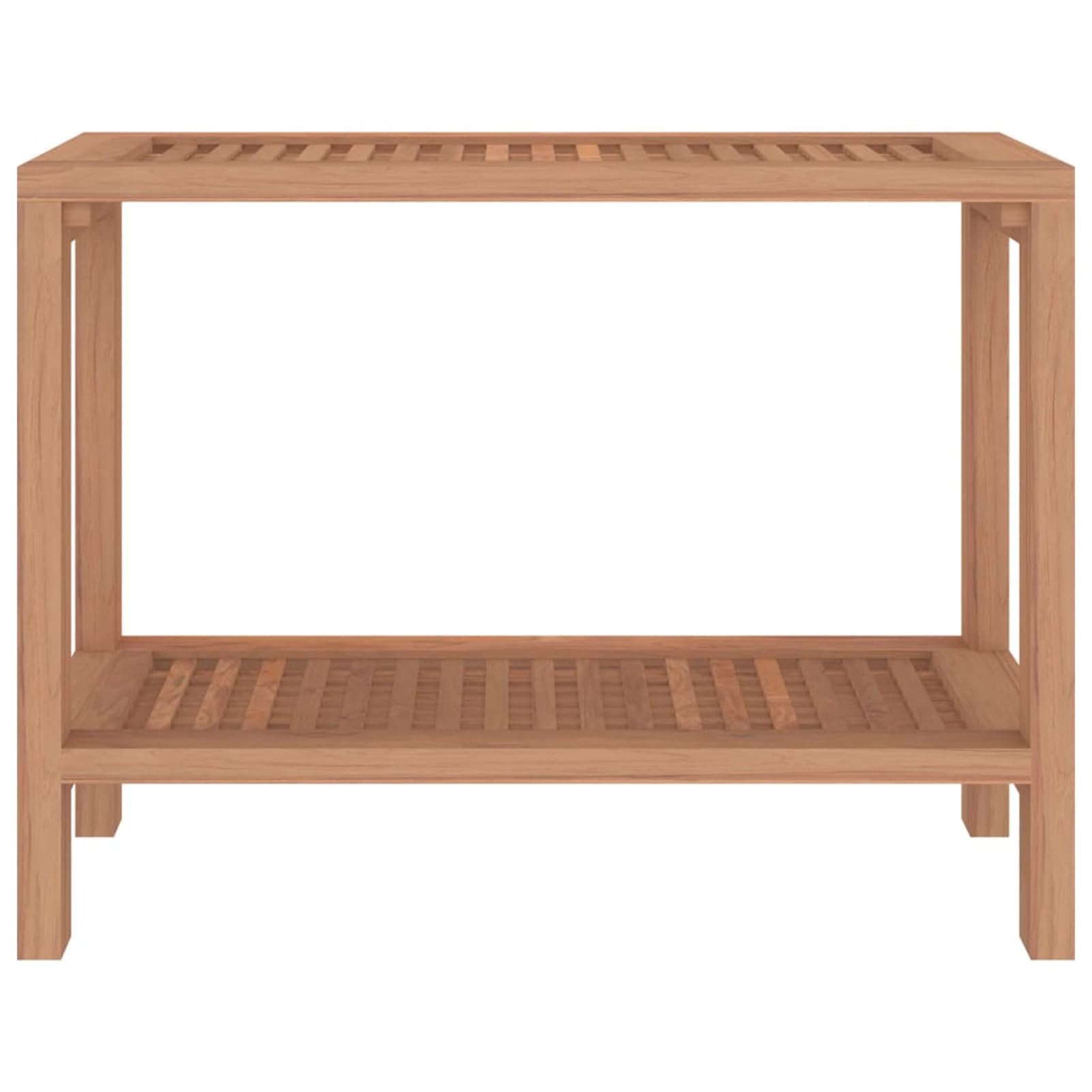 Ławka prysznicowa z drewna tekowego 60 x 30 x 45 cm - meble łazienkowe z litego drewna i stylowa, idealna do prysznica spa lub wanny, wodoodporna konstrukcja