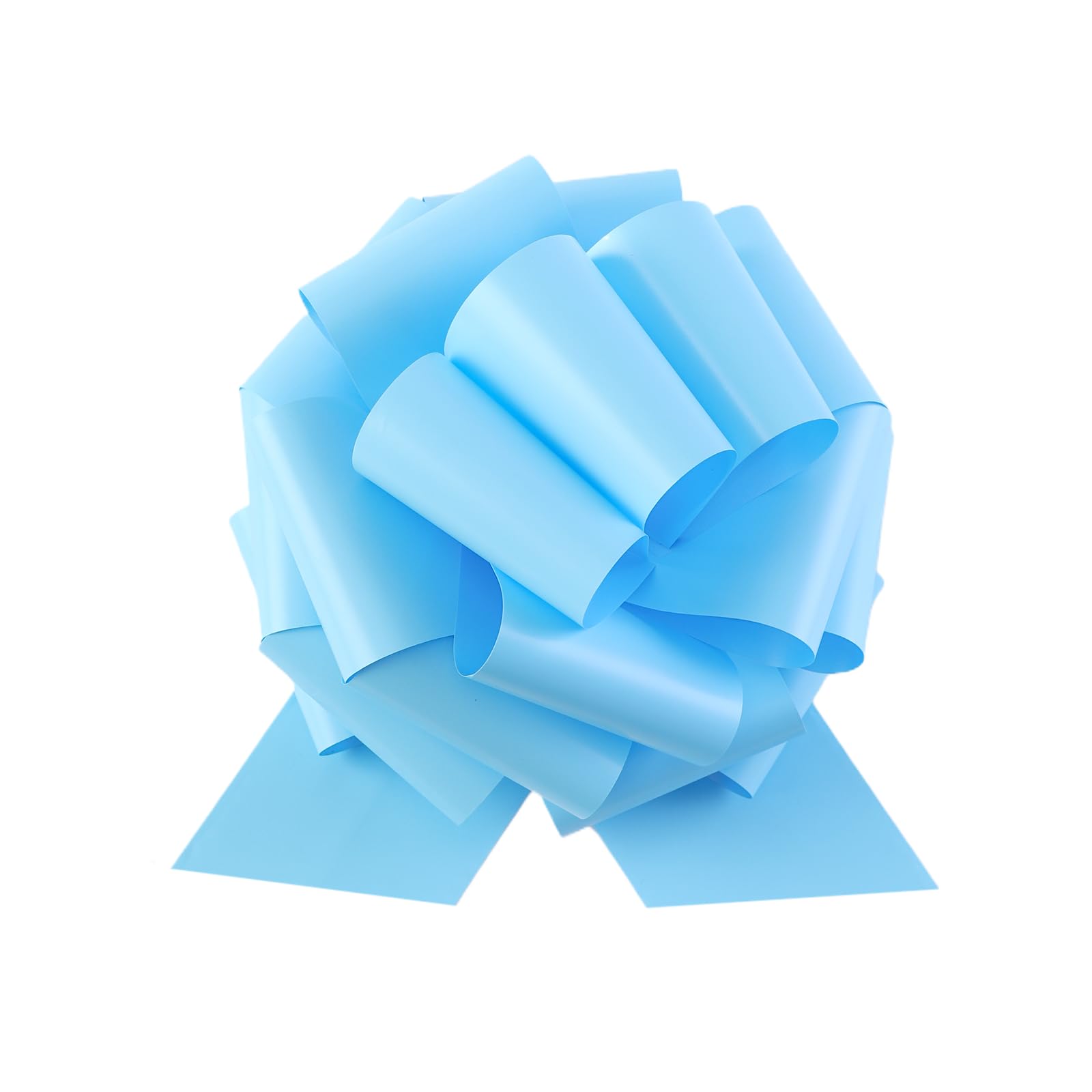 6 Pack Pull Bows For Gift Wrapping - 12 Inch Silver Decorative Bows For Christmas & Holidays