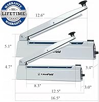 Vista 8 de Sellador Pro, Sellador térmico de impulso patentado de 8 pulgadas, Máquina de sellado de bolsas súper resistente de 2 mm de ancho de sellado con 2