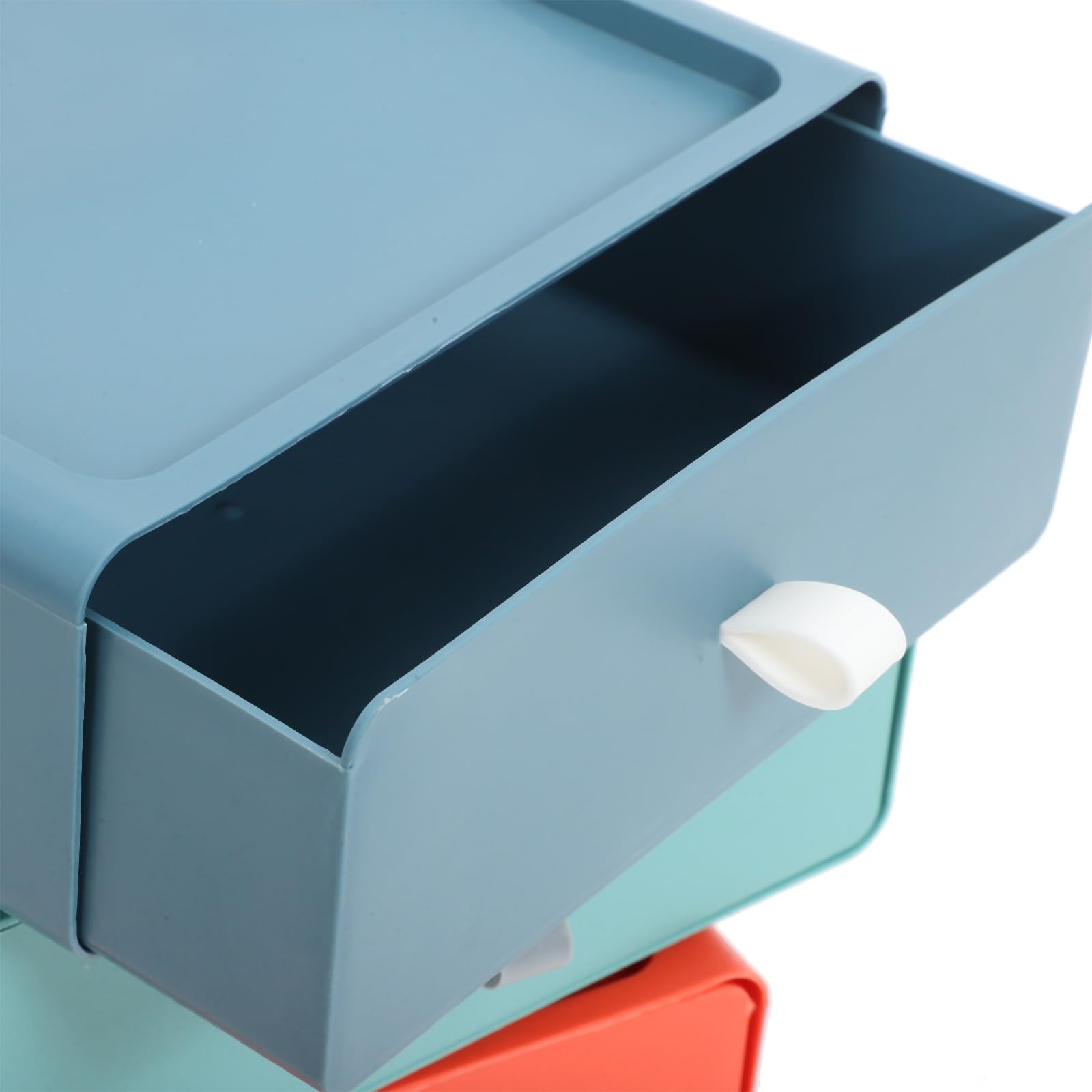 BETOOKY Stapelbare Aufbewahrungsbox mit aus ABS 4 Stück und vielseitige Büroorganisation am Arbeitsplatz für ordentlichen Schreibtisch