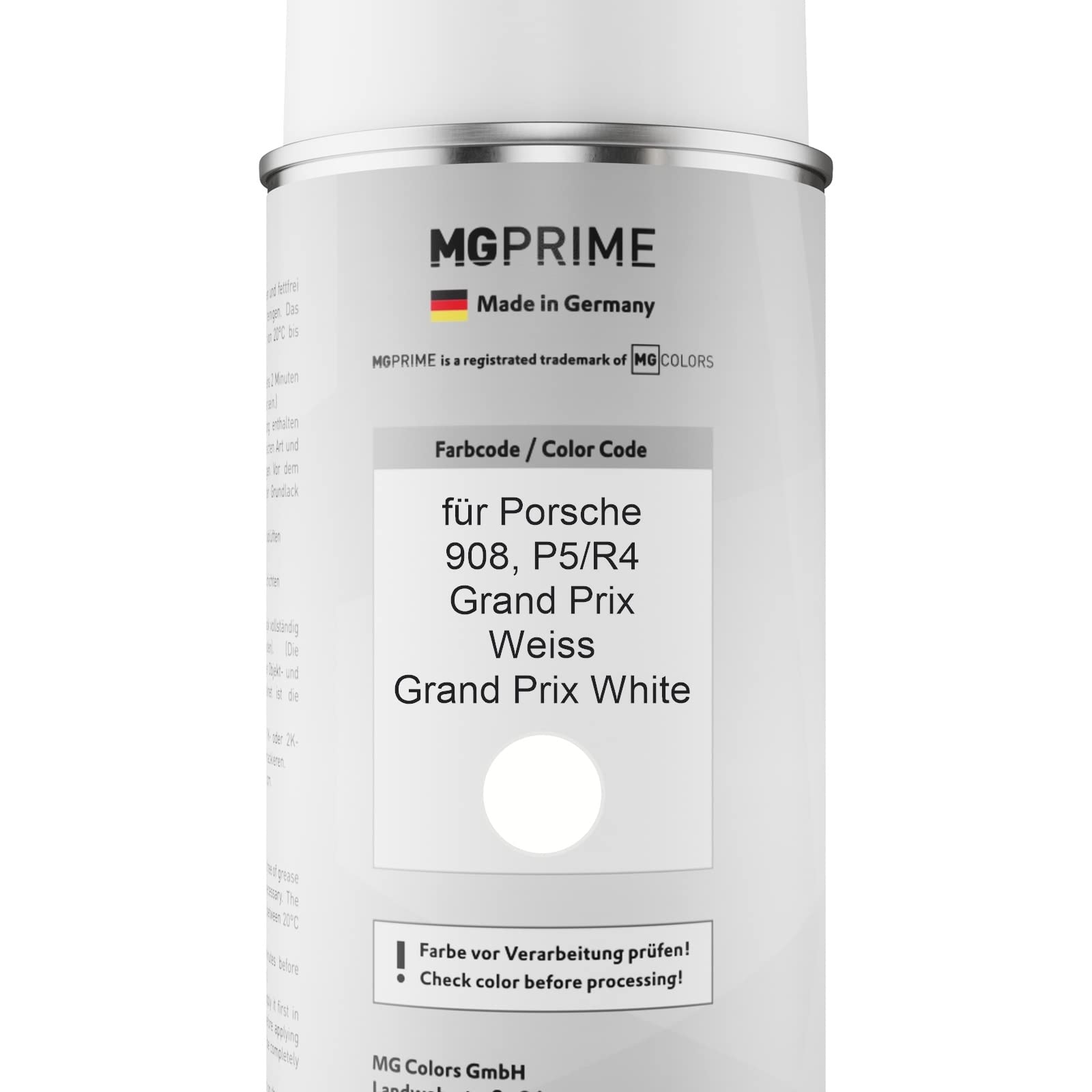 MG PRIME Peinture Voiture Bombe Aérosol Pour Porsche 908 / P5/R4 Grand