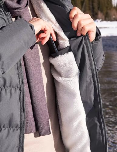 Image of BEST SOUTH Men's Hooded Winter Puffer Jacket Fleece Warm Bubble Coat Outerwear Cold Weather