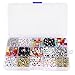 Museya A Box of 1100pcs Mixed Acrylic Alphabet Letters Beads Cube Charms for DIY Loom Bands Bracelets