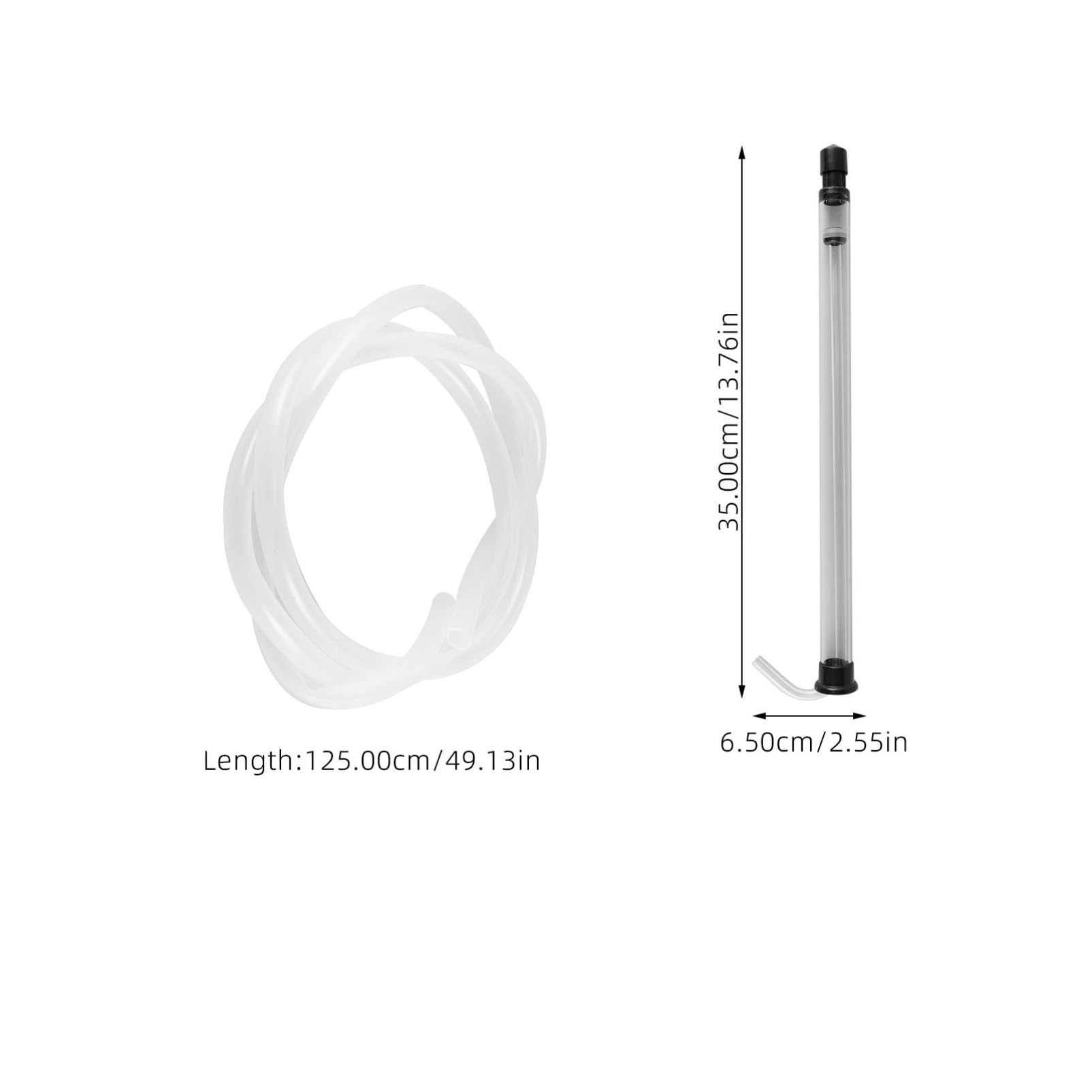 OKUMEYR Plastic Material Auto Siphon 35cm Mini Tube 125cm Hose Easy Liquid Transfer Tool