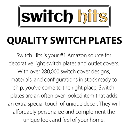 Switch Hits Single Cable Plate 3/8-Inch Hole Wall Outlet Cover | 1 Cable Satin Nickel Modern Electrical Faceplate | Hand Polished Thick Brass Construction | 1 Gang, 2.8" W X 4.6" H #TOP6