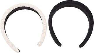FOMIYES Beige Headbands 2pcs Vintage Velvet Headband Silk Hair Wrap White Headbands for Women Stylish Headbands for Women Color Headband s for Women Beige Headbands Chic Headband Non-