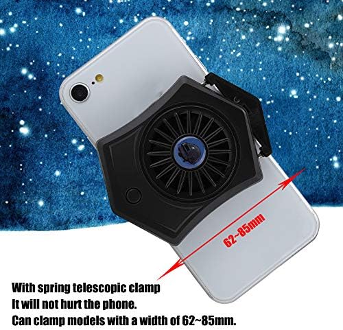Annadue Phone Cooler Fan - 4000 rpm USB External Handheld Cooling Radiator, With Telescopic Clamp (phone width of 62-85mm) - Portable Cooler for Playing Games