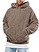 Gemijacka Pullover Herren Hoodie Herren Kapuzenpullover Plüsch Hoodie Sweatshirt Teddy-Fleece Pullover mit Taschen, Braun, M