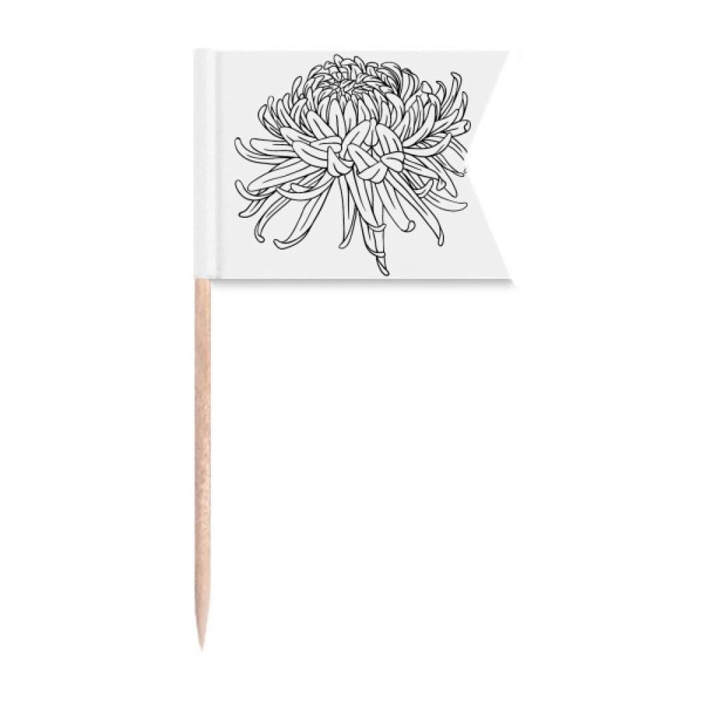 Drapeaux chrysanthème pour identifier les fromages et gâteaux de fête