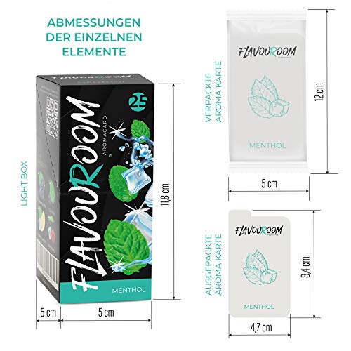 Flavouroom - Premium 25er Set | Menthol Karte für unvergesslichen Flavour Geschmack | Aromakarte | inkl. Schachtel zur… – Bild 3