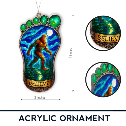 Image of Funny Christmas Ornaments - Bigfoot Gifts - Big Foot Sasquatch Gift - Sasquatch Gifts - Bigfoot Ornament - Christmas Ornaments 2026 - White Elephant Gift - Xmas Tree Funny Decoration