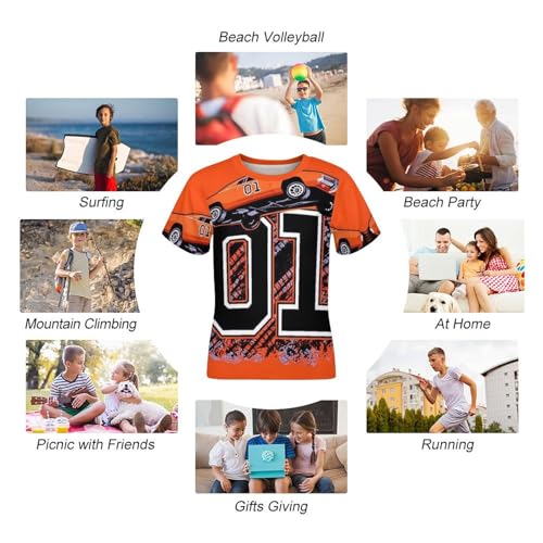 Child Crewneck T Shirts,Classic Short Sleeve Tee for Hazzard Dukes Tops3