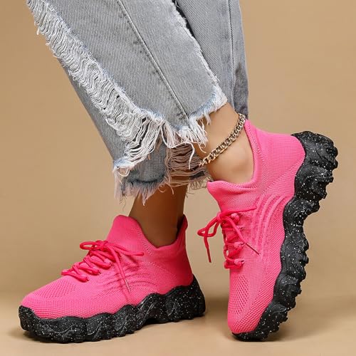 Quivale Simply Snug Women's Mesh Lace Up Lightweight Low Top Sneakers4