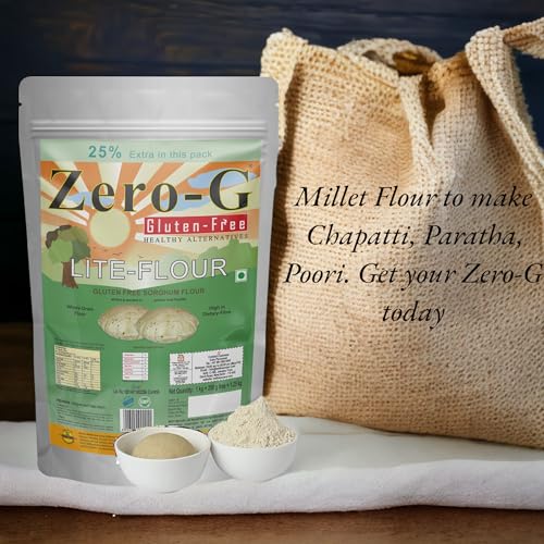Image of ZERO - G Gluten Free Lite Flour (1.25 Kg) + Zero-G Makki Roti Flour (500G) - Sorghum (Jowar) Atta For Perfect Rotis, Gluten-Free Makki Roti Flour Blend|All Purpose Gluten-Free Flour|High Dietary Fiber
