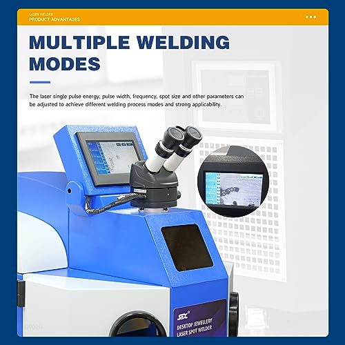 Image of Jewelry Laser Welder 200W (0.874mW) Laser Welding Machine for Jewelry with CCD 60J Laser Soldering Machine 220V /380V Spot Welding Machine Class 2 for Jewellery Repairs 24K Gold Silver