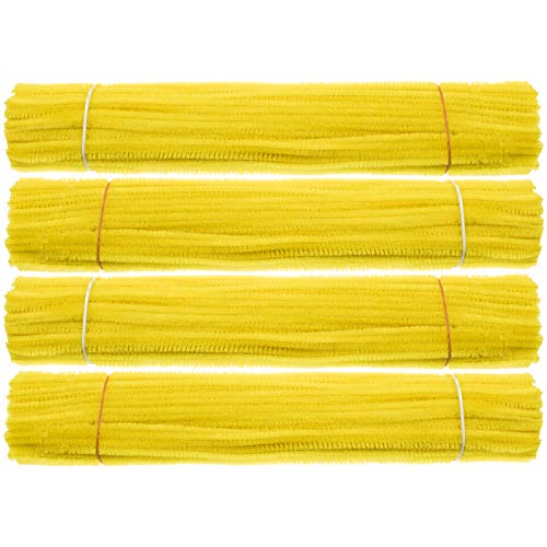 Limpiapipas de chenilla amarillos para manualidades escolares y proyectos creativos en casa
