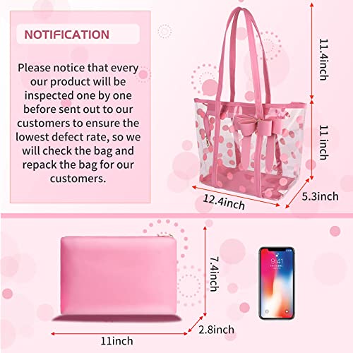 Bolso tote transparente de PVC impermeable para mujer miniatura 3
