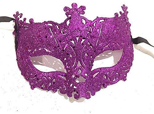 Priya Party Decoration Fashionable Glitter Eye Mask for Party and Festivals (Purple) (B09G44L6FS) Amazon Price History, Amazon Price Tracker