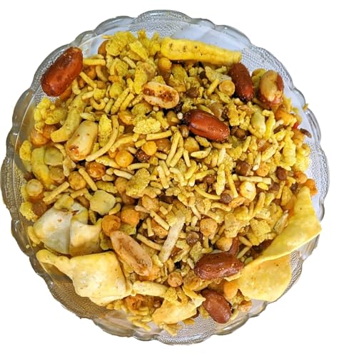 Image of Santushti Namkeen Indori Mixture-200 Gram | Made in Groundnut Oil | Authentic Spicy Snack | Crispy Crunchy Indian Sev for Tea Time, Parties, Travel, Office and Everyday Snacking