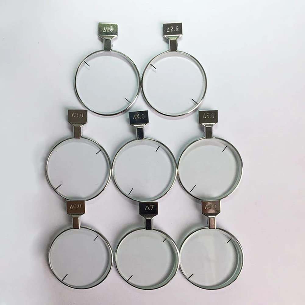 Kit di Lenti di Prova per optometria in plastica da 104 Pezzi, Custodia di Prova in Alluminio con Bordo in plastica Lenti oftalmiche con Scatola di Metallo, per Negozio di Occhiali, Accessori per la