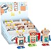 Small Foot 11046 Display Robot, 12 stuks, FSC 100% gecertificeerd, opwindspeelgoed van houten speelgoed, meerkleurig