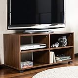 システムK テレビ台 テレビボード 木製オープンボード オープンラック 収納ケース2個付き (幅96cm)ブラウン