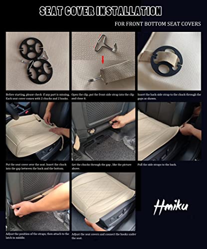 Ttmiku 2-Pack Bottom Seat Cover For Cars, Pink Luxury Faux Leather Side Wrapped Auto Front Seats Cushion Protector With Storage Pockets, Universal Fit 90% Sedan Suv #TOP4