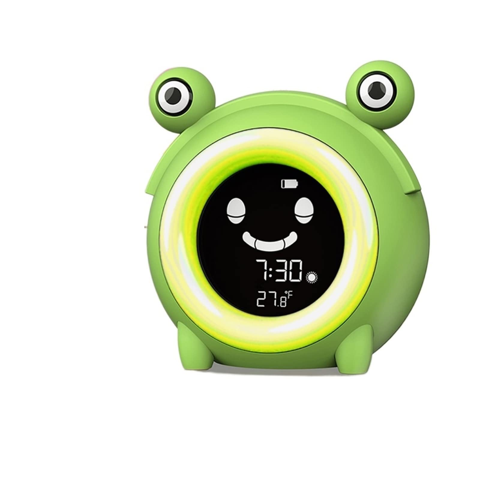 Światło budzenia dla dzieci Digital Frog Kids Budzik Wake Up Light, Night Light Wykrywanie temperatury dzieci śpią Trener snu dla dzieci