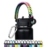 Paracord Handle - Fits Wide Mouth Bottles 12oz to 64oz - Durable Carrier, Paracord Carrier Strap...
