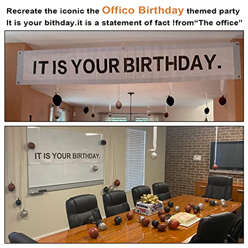 It is Your Birthday Banner, The Office Dwight Schrute Theme Infamous Husband Birthday Party Decorati
