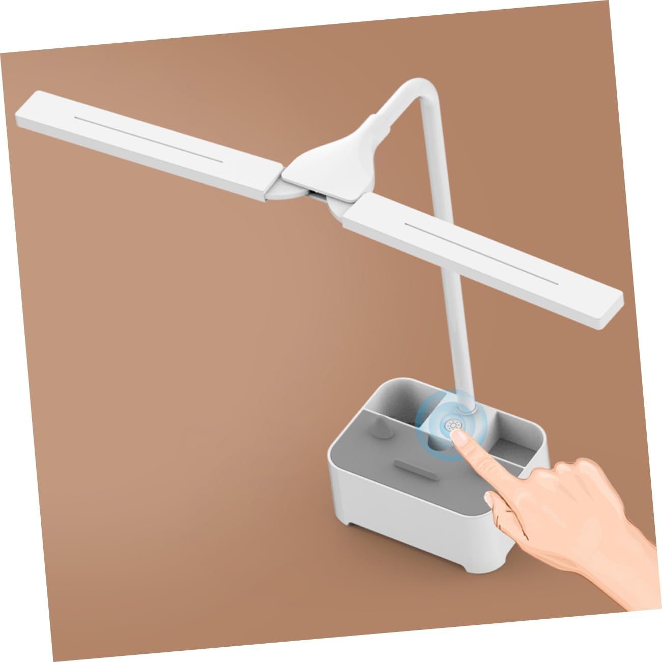 Homoyoyo Dual-Head Table Lamp Material Eye Protection Reading Lamp Desk Light USB for Study and Work