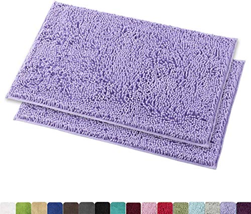 AOI Tappeto da bagno Shaggy in microfibra di