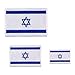 Produktbild hegibaer 3 Israel Flaggen Flags mit Davidstern - Jerusalem Patch Aufnäher Aufbügler 0644