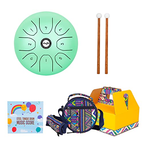 Tambour à langue en acier 14 cm 8 notes avec maillets et sac
