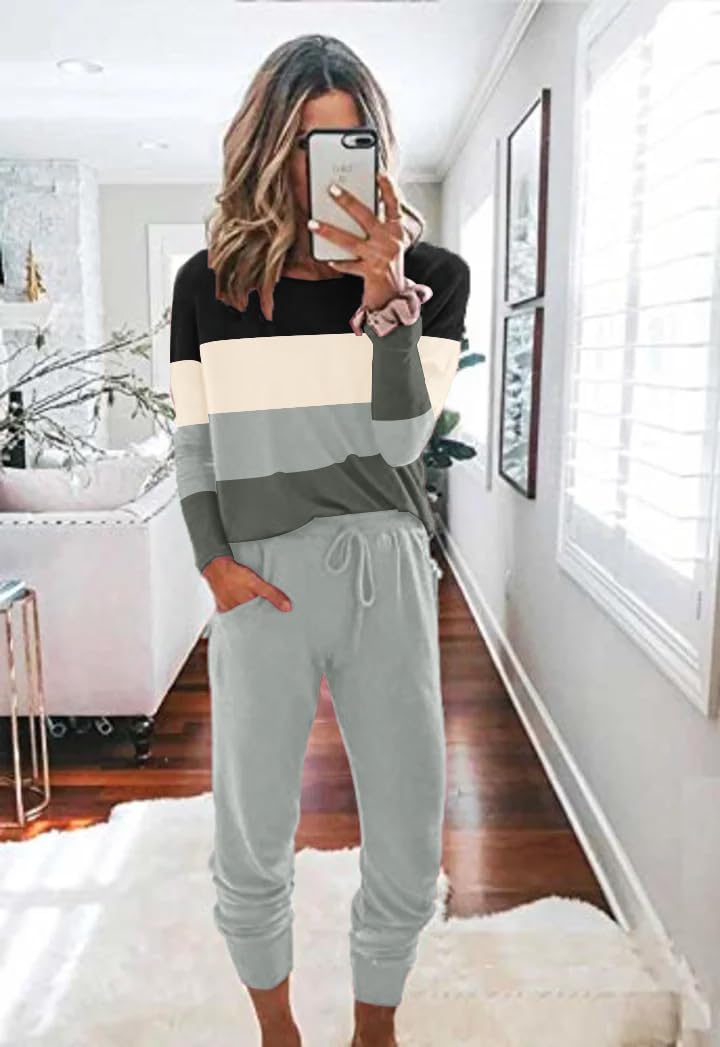ETCYY NEW Lounge Sets for Women Sweatsuits Sets Two Piece Outfit Long Sleeve Pant Workout Athletic Tracksuits - Image 2