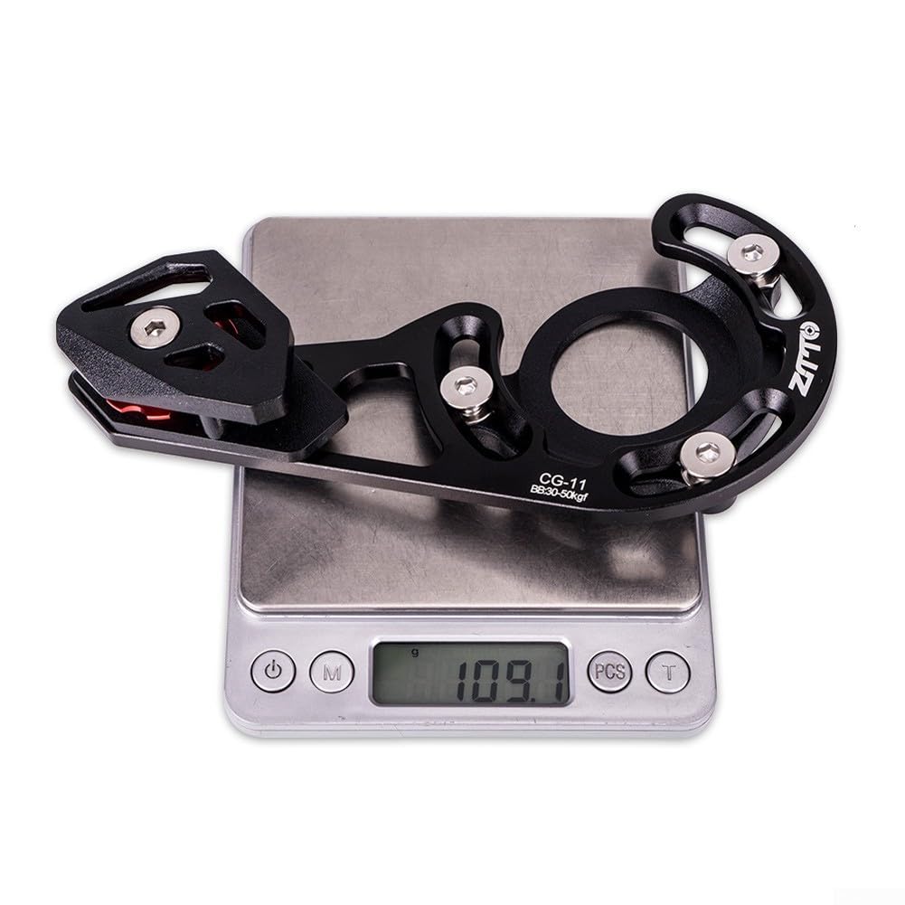 Guida della catena della bici della lega di alluminio 7075 per MTB Single Disc 32T-38T, CNC lavorato leggero guardia corona anteriore per downhill ciclismo nero