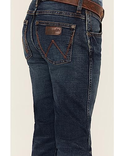 Wrangler Boys' Retro Dark Wash Slim Straight Denim Jeans Dark Wash 11 SLM4
