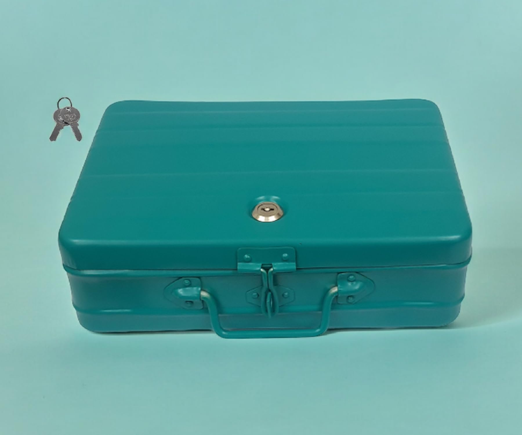 JAYCO Aluminium Cash/Jewellery Storage Box/Trunk - 14" Large (35 cm x 27 cm x 10 cm, Green) (B075QD6CRG) Amazon Price History, Amazon Price Tracker