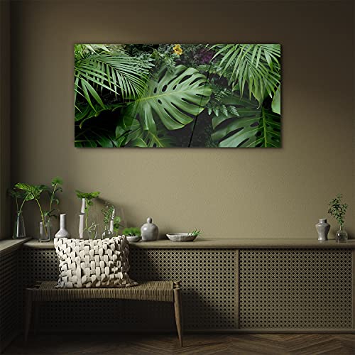 Tableau en verre jungle tropicale pour masquer les murs ternes - 3