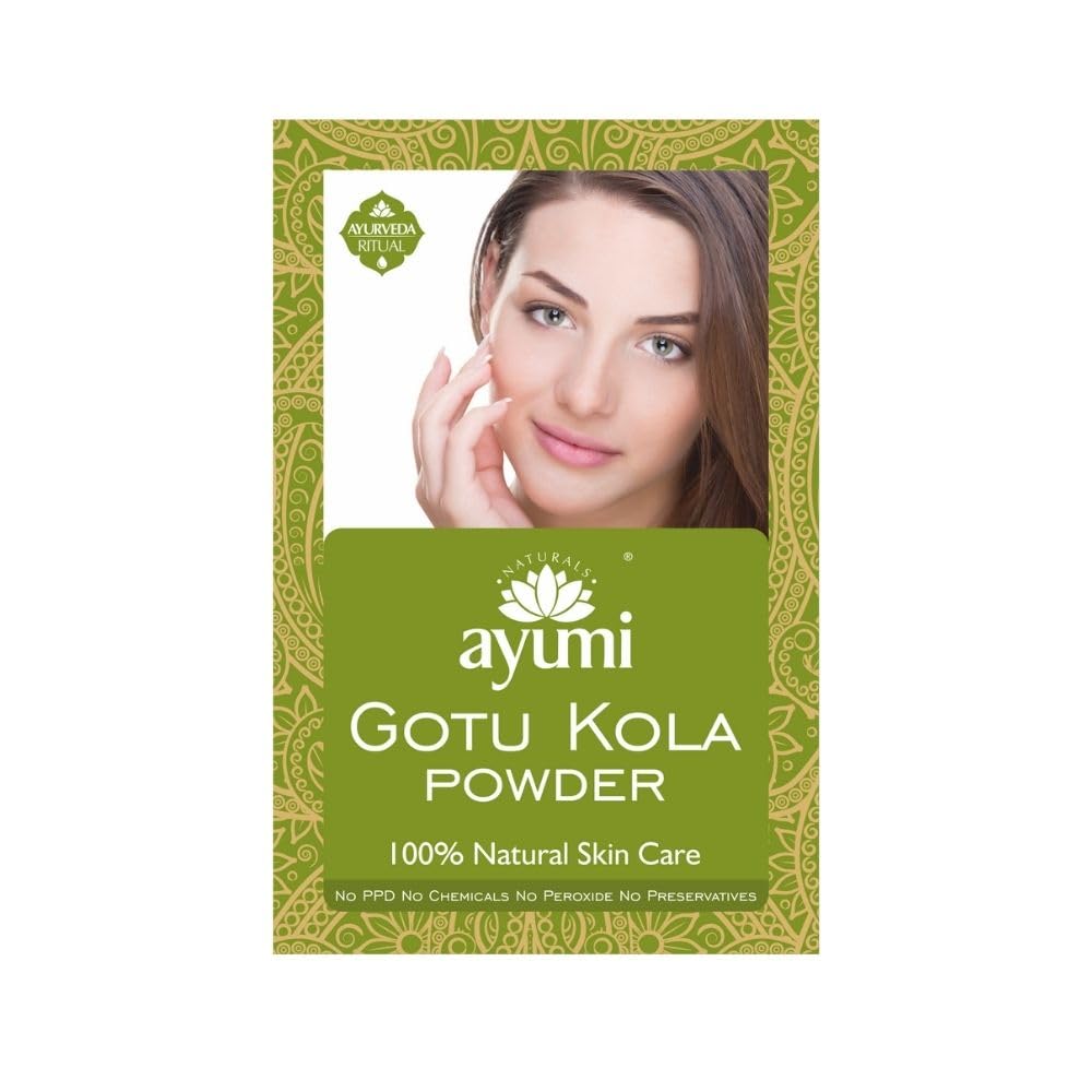 Ayumi Gotu Kola Powder | Pure Centella Asiatica Powder | OrganicPowder for Face Wash, Mask, and Hair Treatment | Herbal Skin Food |100g