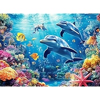 Puzzles for Adults Dolphin & Seaworld Jigsaw Puzzle for Teenagers