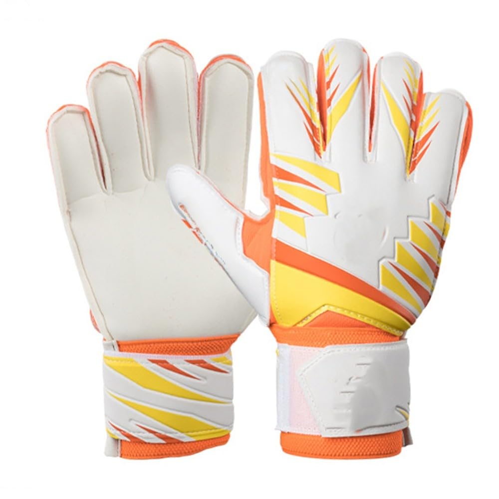 RedOak Kids Anti-Slip Junior Football Gloves Goalie Gloves - Orange -Size 7-image-11