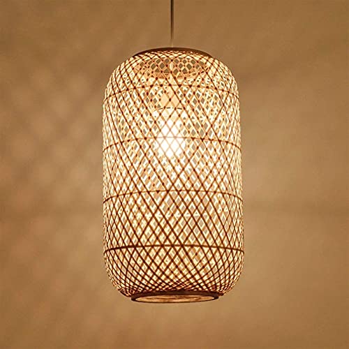 Lustre en bambou style japonais pour salle de thé et restaurant