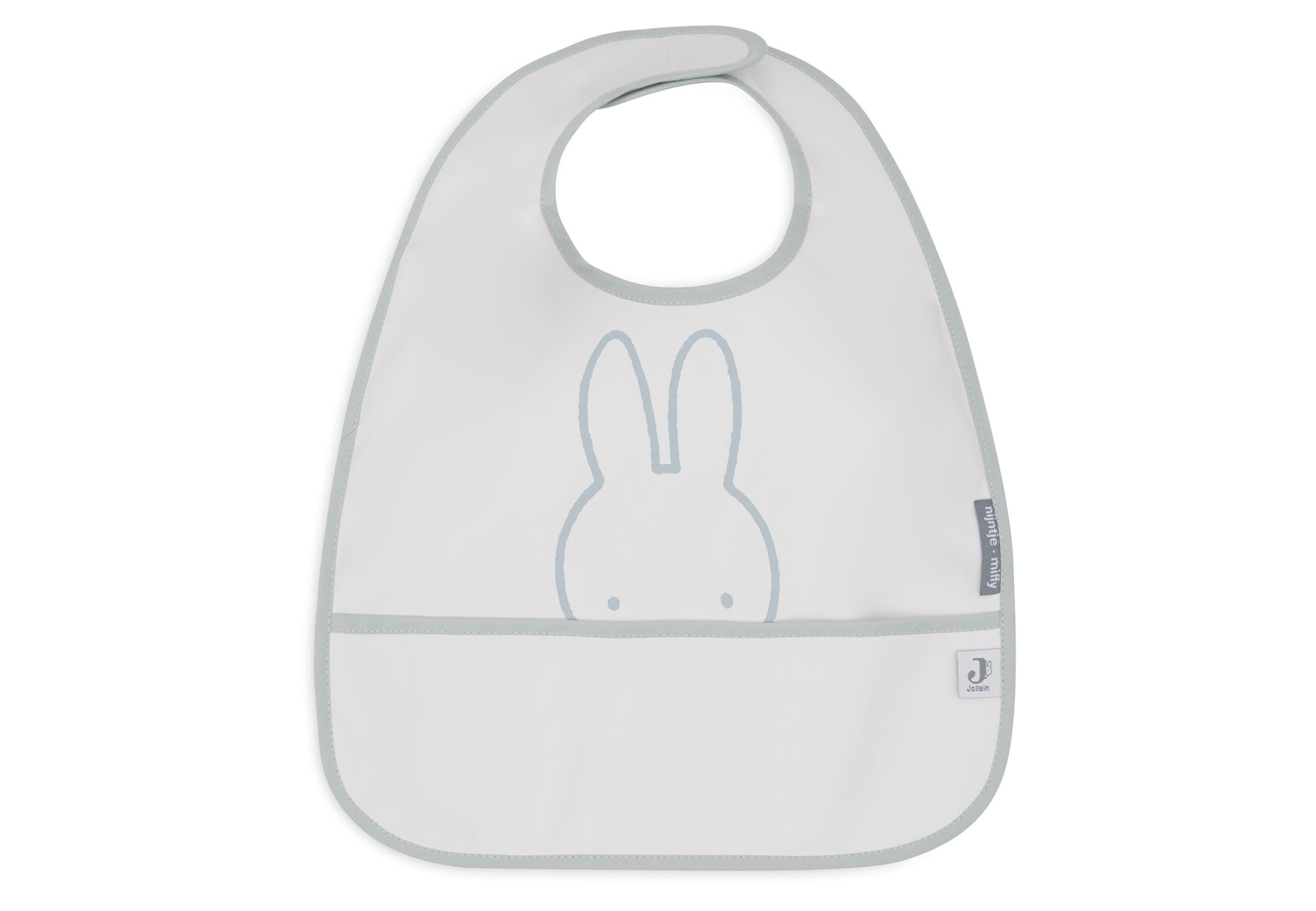 Jollein Baby Bib - Miffy Peekaboo, Sea Green - Pack of 2 - Waterproof Bibs - With Velcro Fastening - Baby Bib - Drool Bib Baby - Image 2
