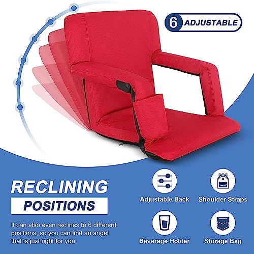 image for Nova Microdermabrasion Stadium Seats for Bleachers w/Back Support Padd