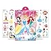Produktbild 80 Princess Temporäre Tattoos PRINZESSIN Temporary Tattoo Stickers Set Party Favor Tattoo Aufkleber (4 Blätter)