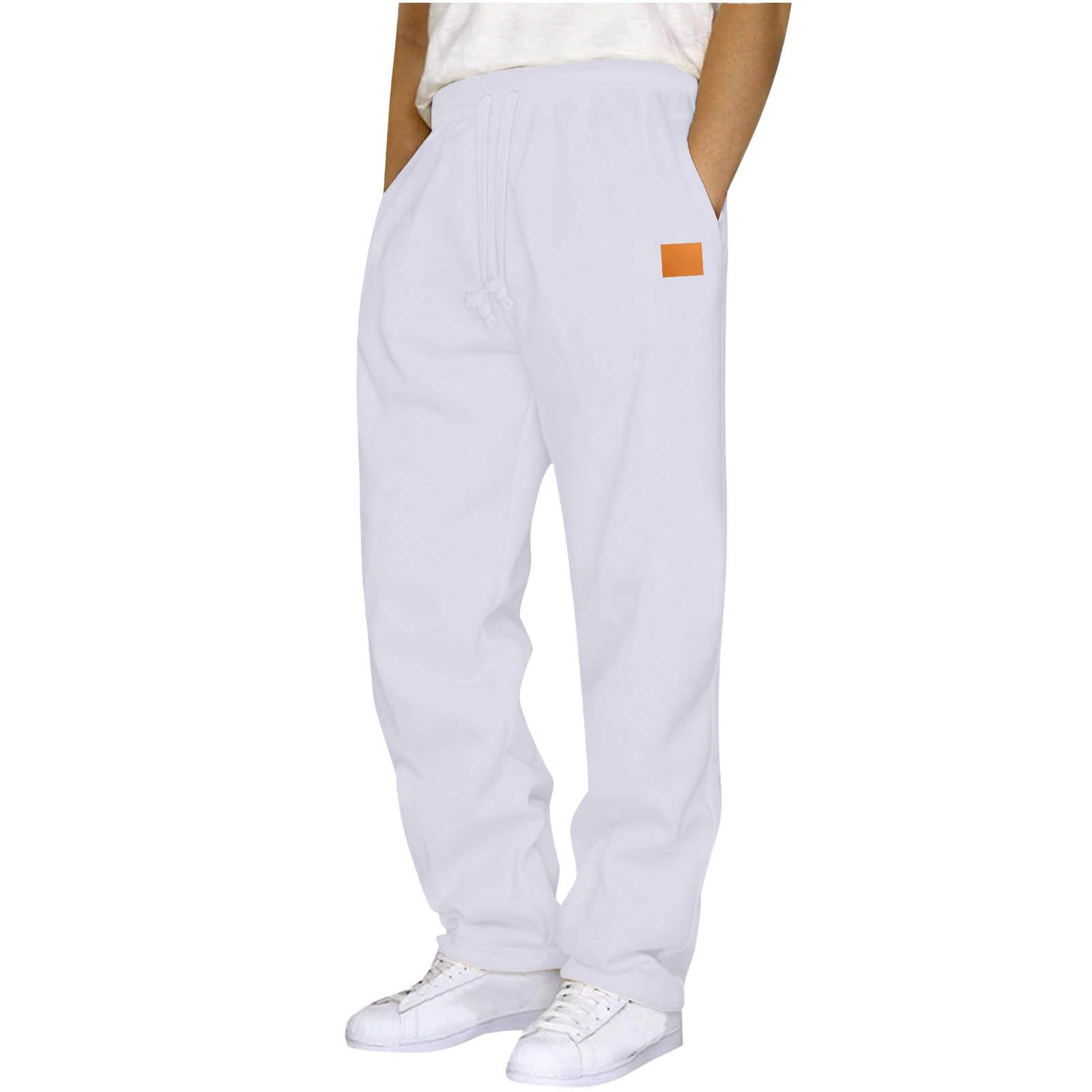 Gym Sweatpants Men Fashion Open Bottom Pants Sports Workout Athletic Trousers Pant Comfy Baggy Joggers