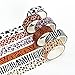 6 Roll Washi Tape Set, Kreatives Papierband Tiermuster und Papierband Leopardenmuster und Papierband für Scrapbooking/Bastelbedarf/Bullet